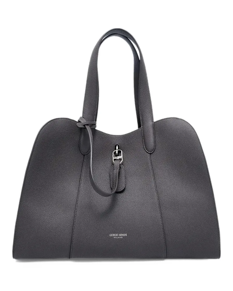 Giorgio Armani Tote Bag aus strukturiertem Leder - Braun Braun