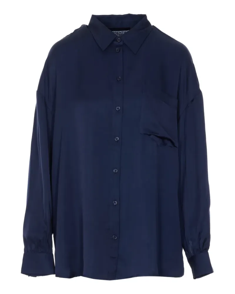 Essentiel Judith ruffled pocket shirt - Blau Blau
