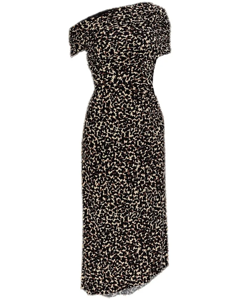Diane von Furstenberg Agustin Midikleid - Schwarz Schwarz