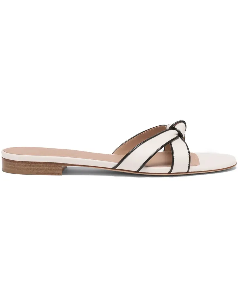 Malone Souliers Flache Raquel Sandalen mit Knoten - Weiß Weiß