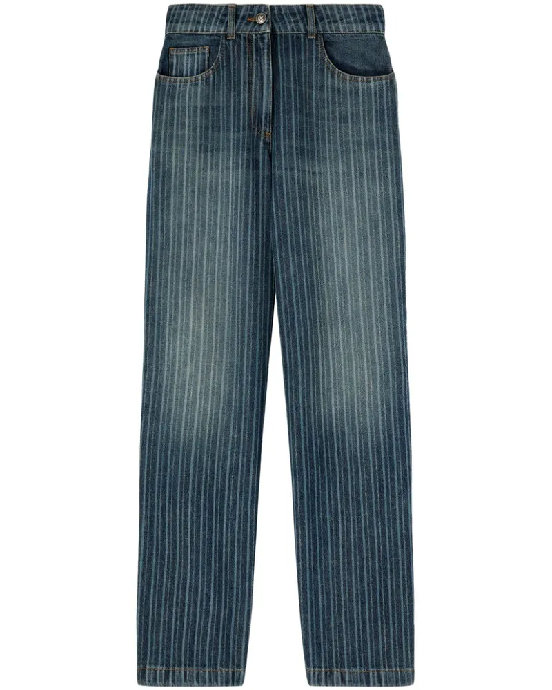 Palm Angels Jeans mit Nadelstreifen - Blau Blau