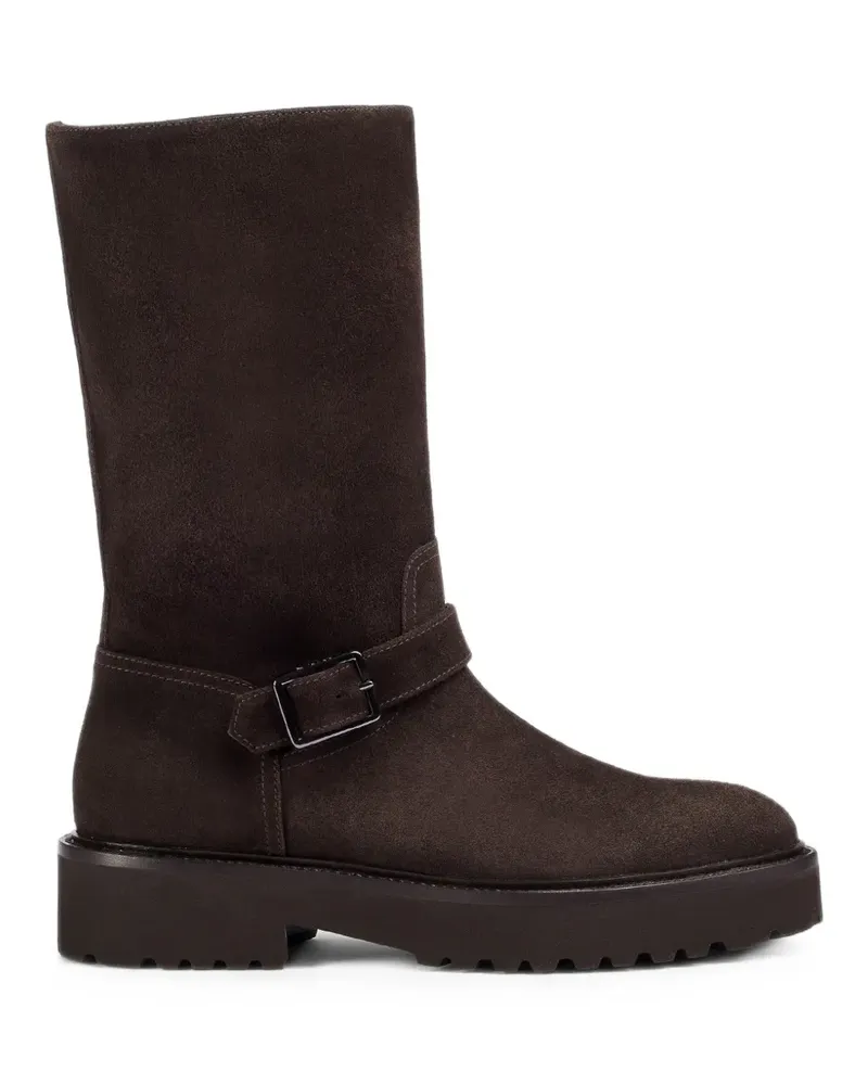 Doucal´s buckled suede boots - Braun Braun