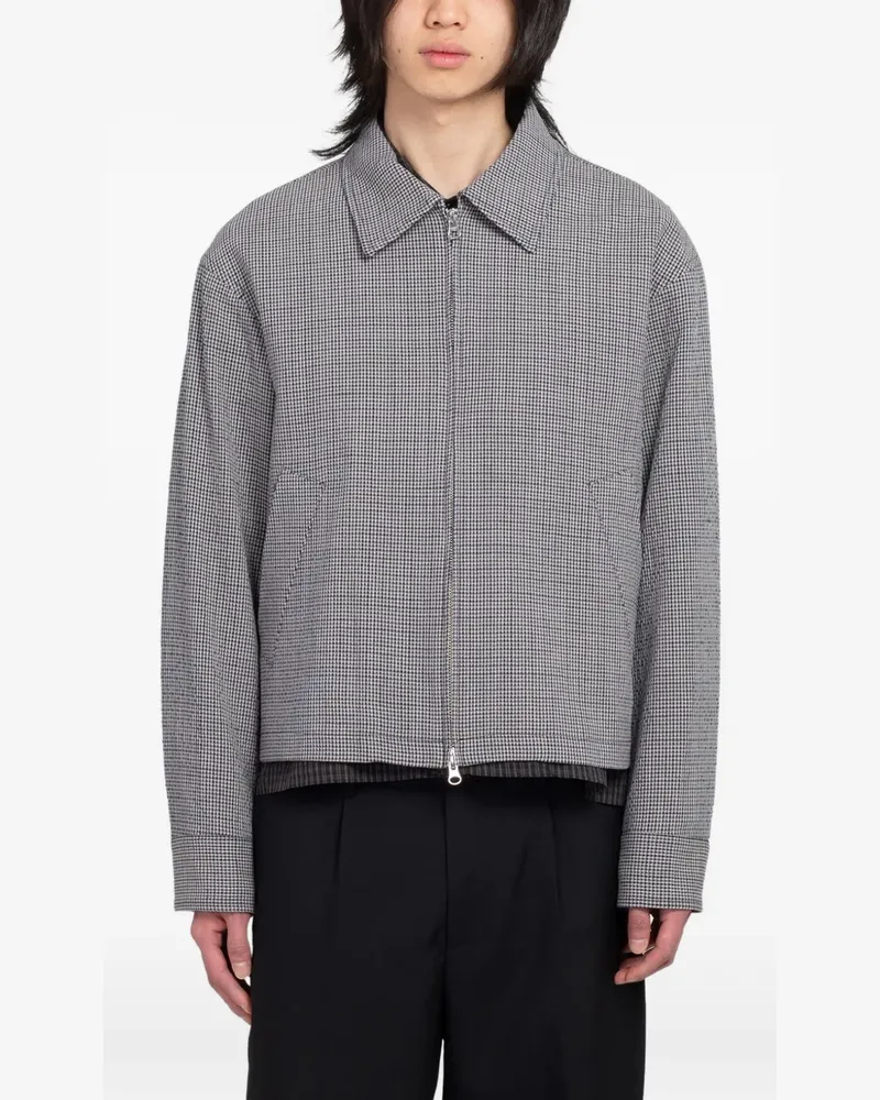 Mfpen Mail houndstooth-pattern jacket - Schwarz Schwarz