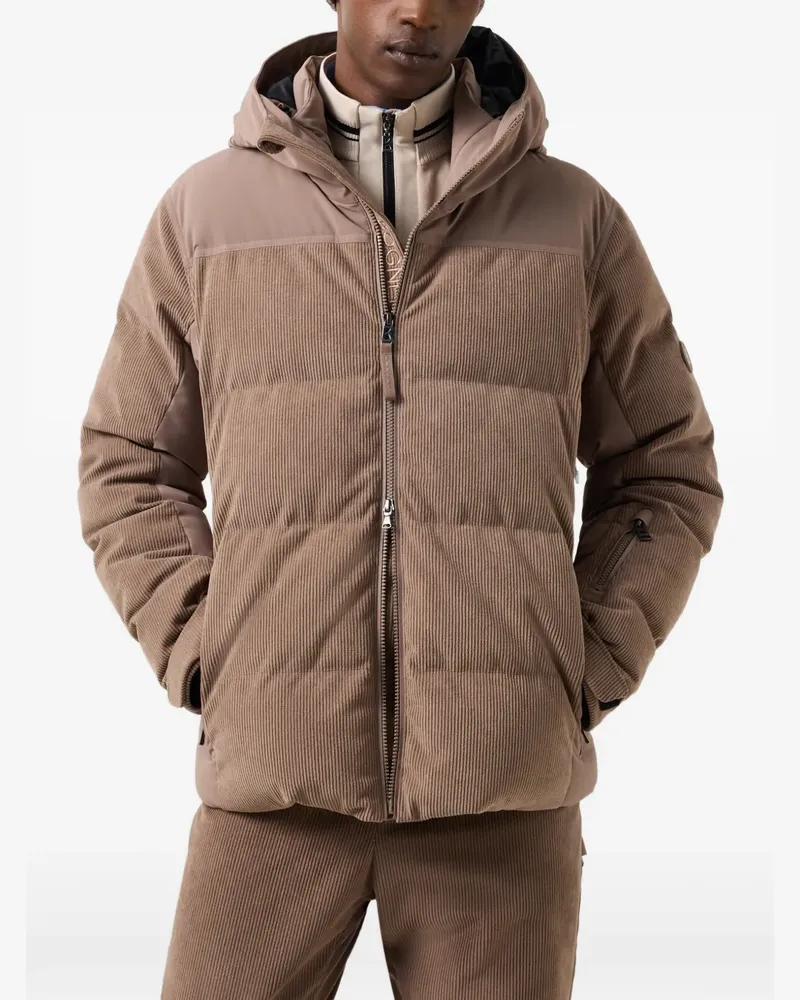 Bogner Corsin Skijacke aus gestepptem Cord - Braun Braun