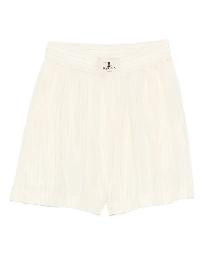 BARENA striped elasticated-waistband shorts - Nude Nude