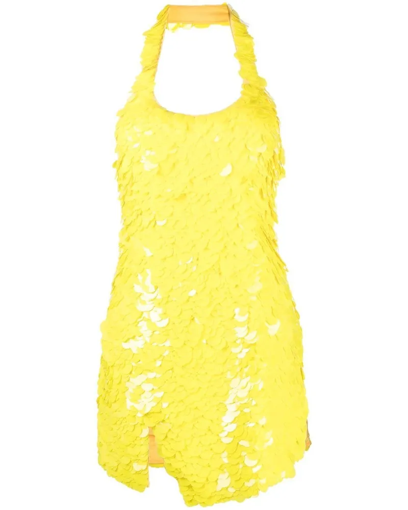 ATTICO Minikleid mit Schuppeneffekt - Gelb Gelb