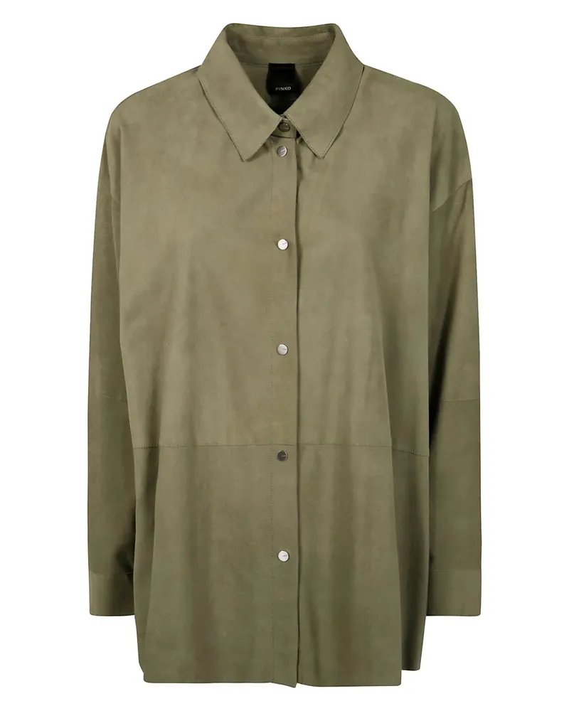 Pinko Hemdjacke aus Wildleder - Grün Grün