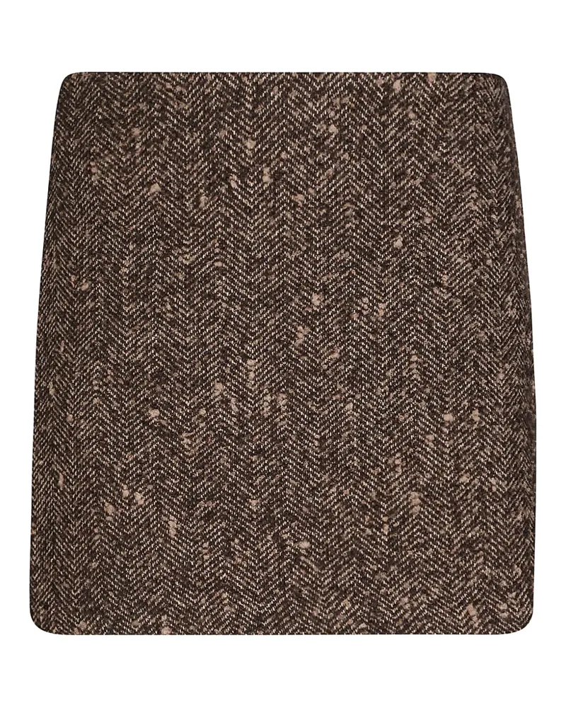 Ermanno Scervino Minirock mit Fischgrätenmuster - Braun Braun