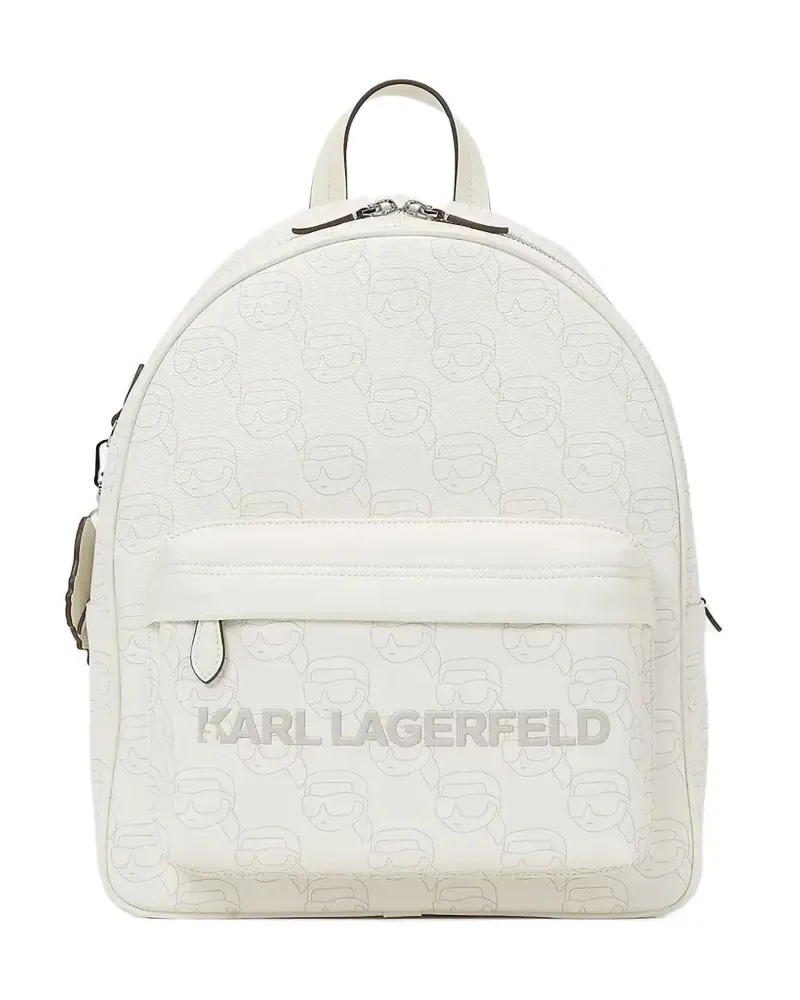 Karl Lagerfeld Rucksack mit Logo-Prägung - Weiß Weiß
