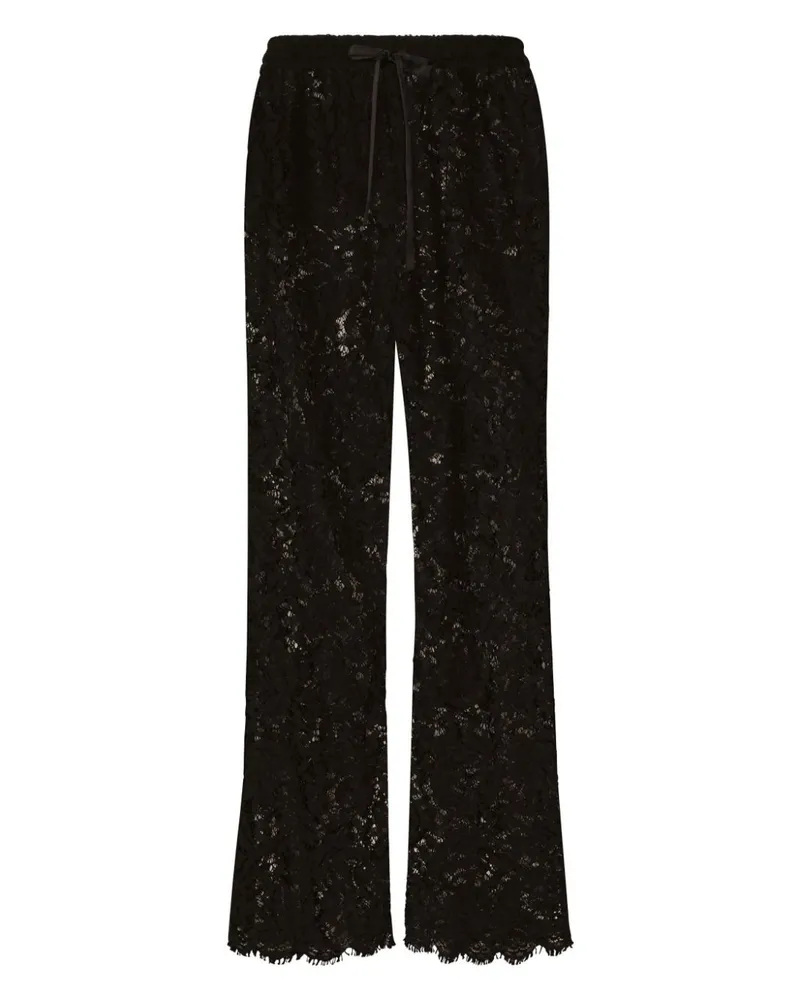 Dolce & Gabbana Semi-transparente Hose - Schwarz Schwarz