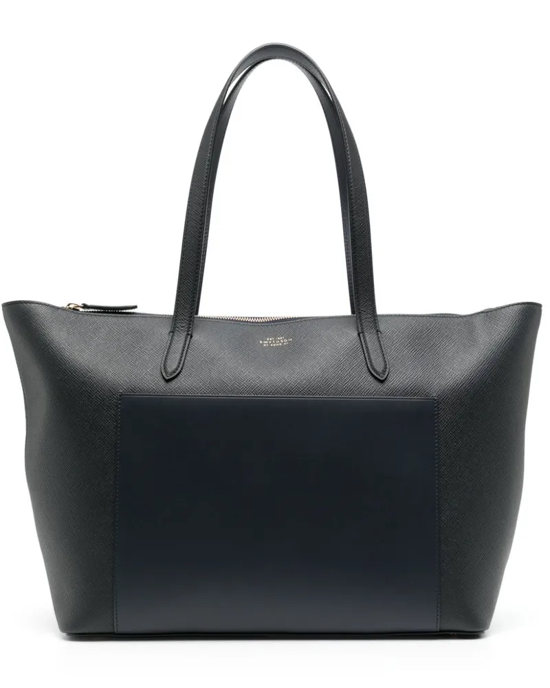 Smythson East West Shopper Blau