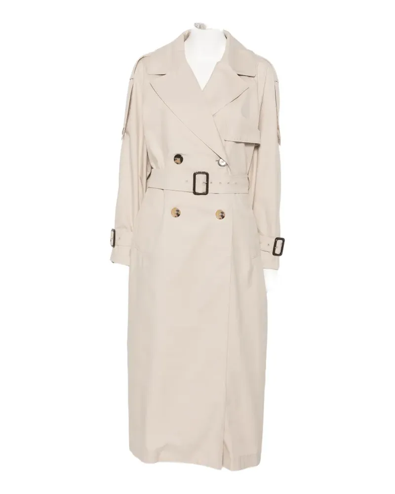 Max Mara Coro double-breasted belted trench coat - Nude Nude