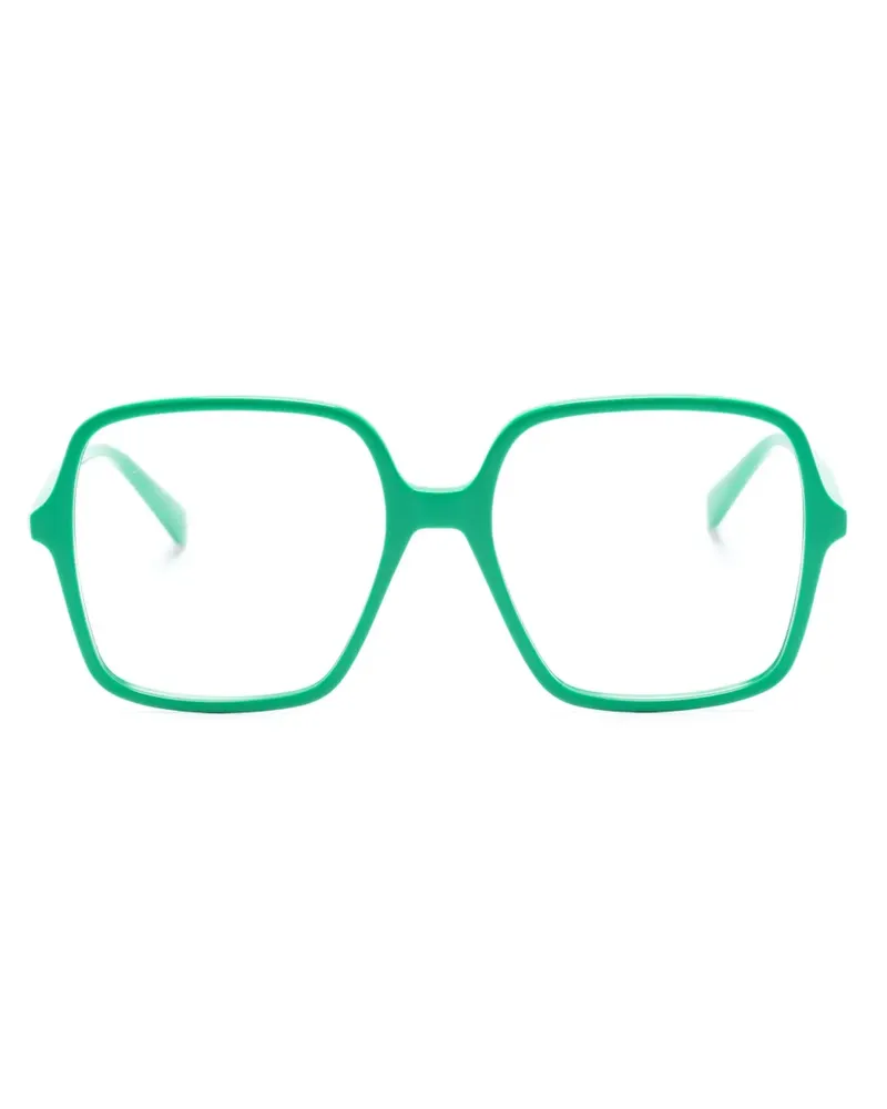 Gucci Brille mit Oversized-Gestell - Grün Grün