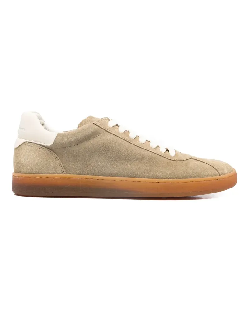 Officine Creative Italia Halo panelled suede sneakers - Nude Nude
