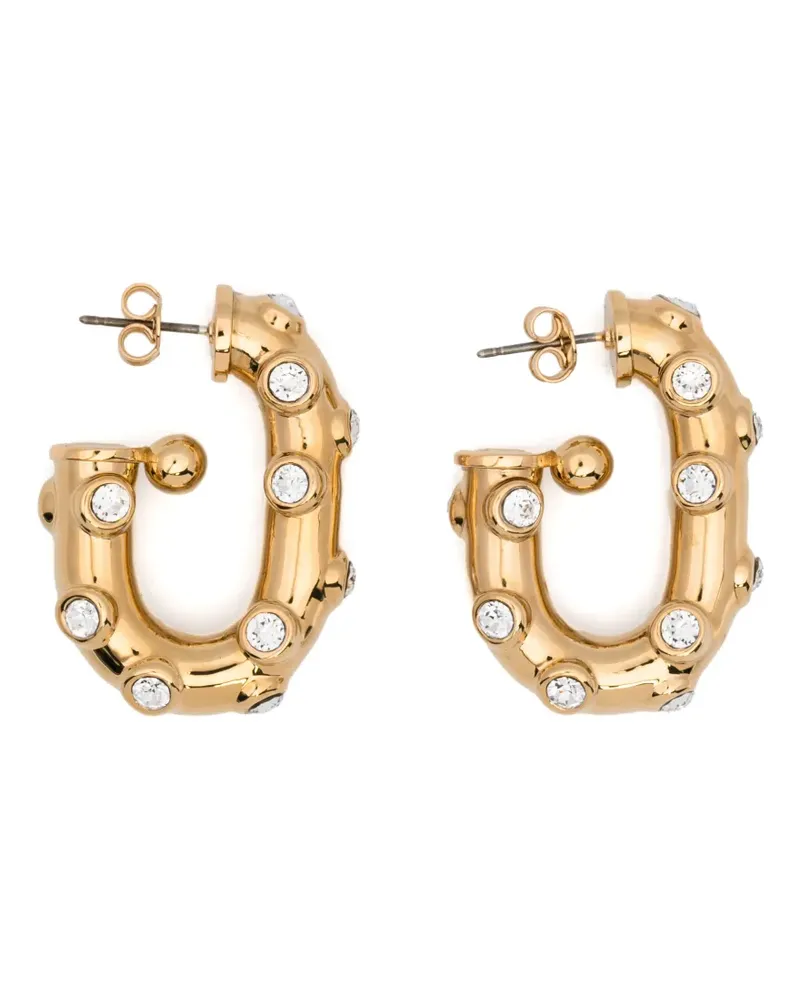 Paco Rabanne Chunky Creolen mit Kristallen - Gold Gold
