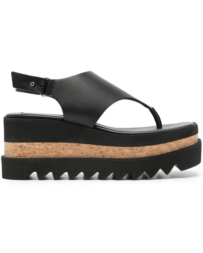 Stella McCartney Klassische Plateau-Sandalen Schwarz