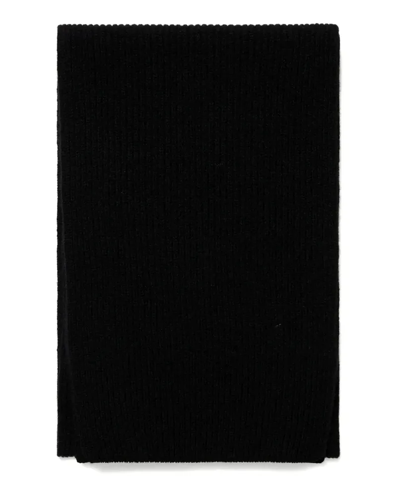 Sunspel ribbed-knit scarf - Schwarz Schwarz