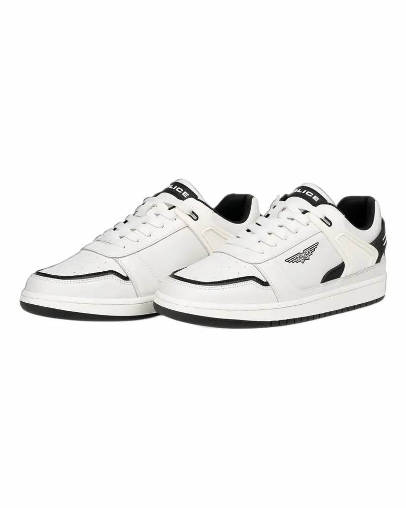 Police Sneakers mit Logo-Print - Weiß Weiß