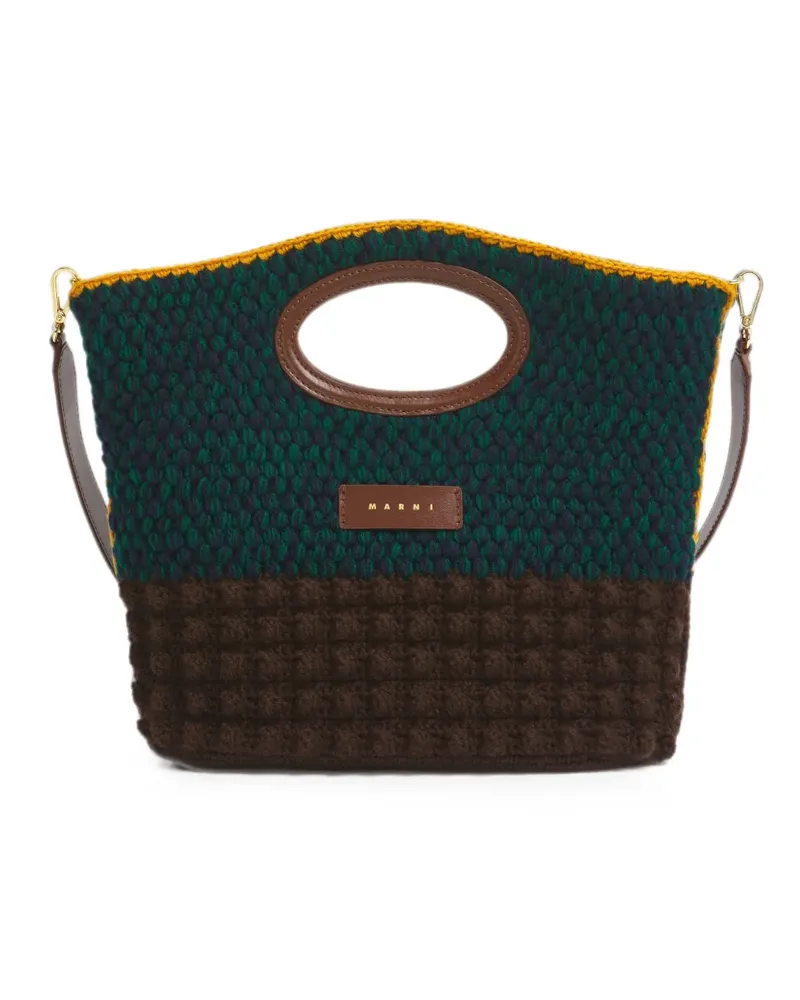 Marni brown wool Knotty crochet clutch - Grün Grün
