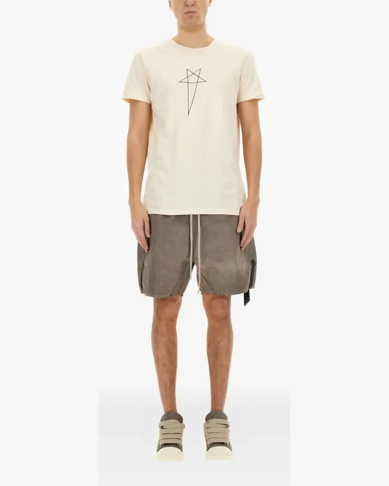 DRKSHDW by Rick Owens Ausgefranste Shorts mit Reißverschluss - Grau Grau