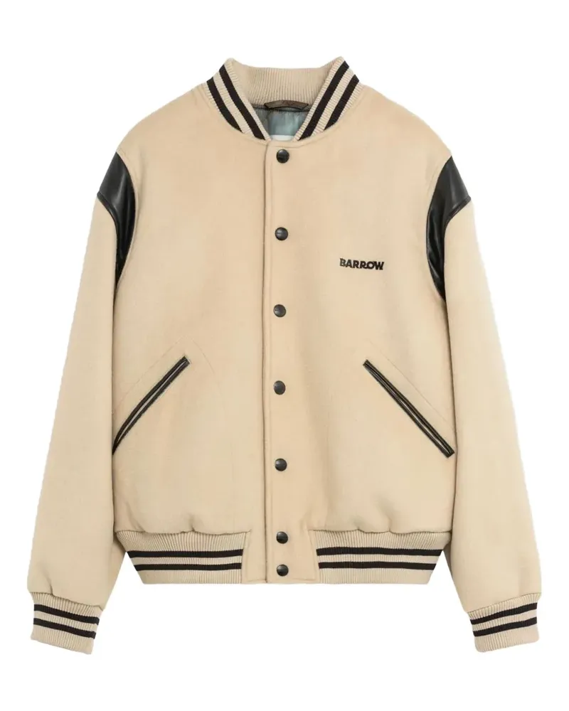 BARROW Bomberjacke im College-Look mit Teddybär-Applikation - Nude Nude