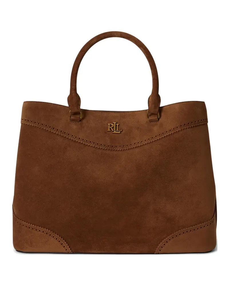 Ralph Lauren Große Marcy Tote Bag aus Wildleder - Braun Braun