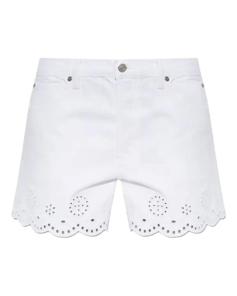 Frame Denim Shorts mit Lochstickerei - Weiß Weiß