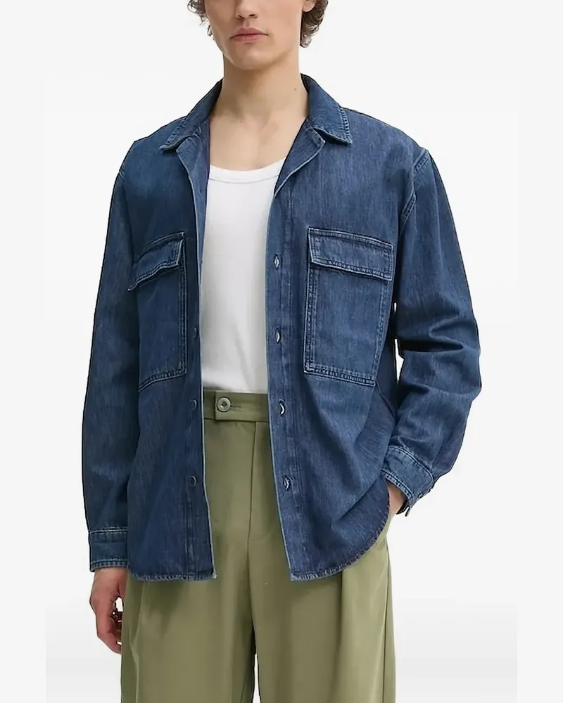 IRO Jeanshemd mit doppelter Tasche - Blau Blau