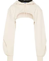 Thierry Mugler Hoodie mit Ballonärmeln Nude