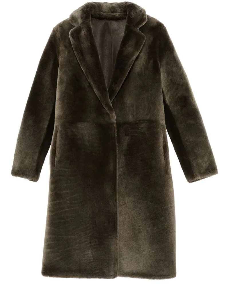 Yves Salomon Shearling-Mantel - Grau Grau