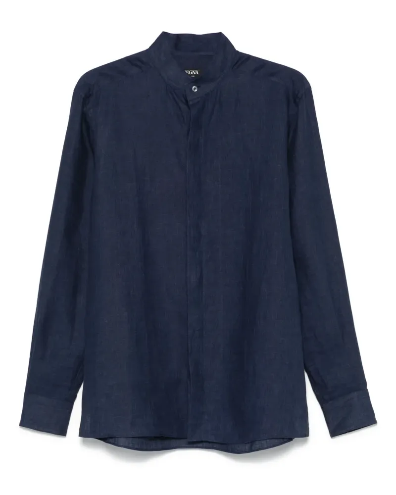 Ermenegildo Zegna Hemd aus Leinen - Blau Blau