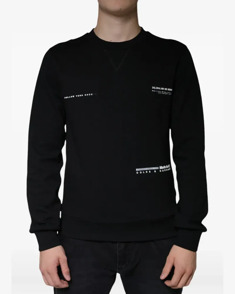 Dolce & Gabbana Sweatshirt mit grafischem Print - Schwarz Schwarz