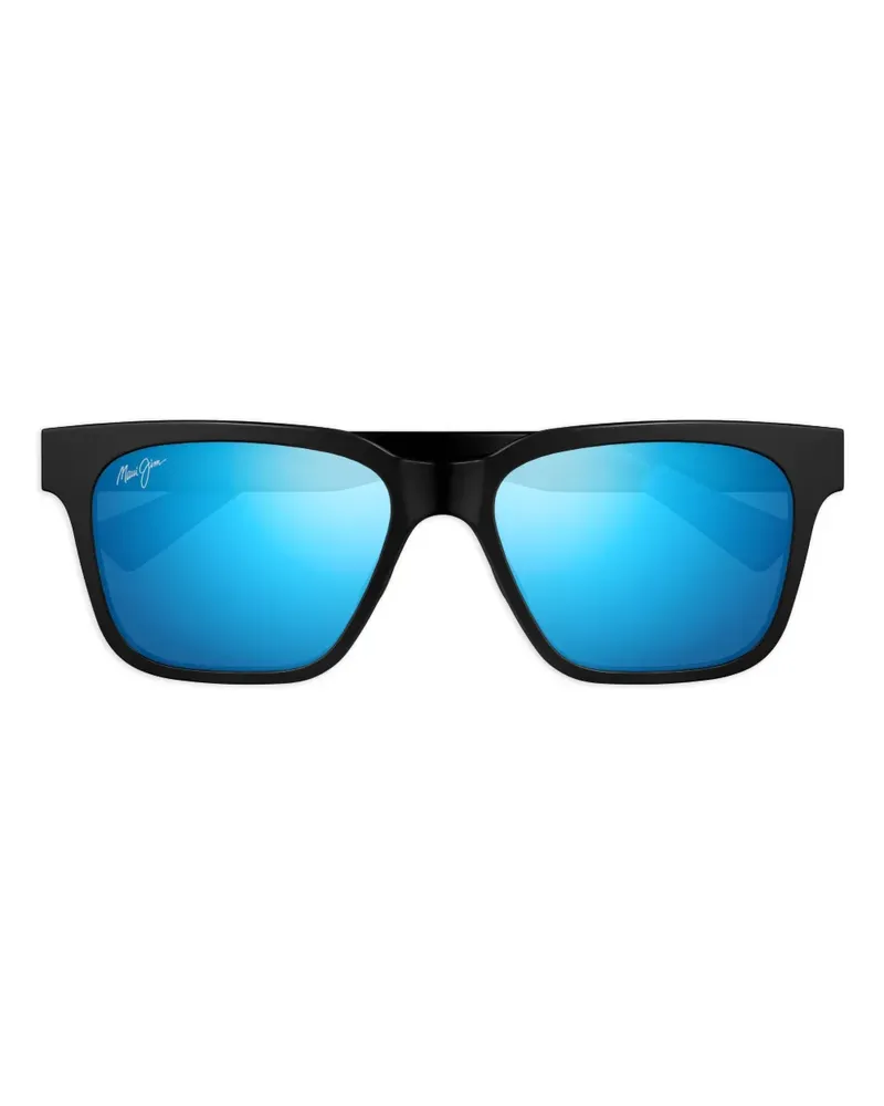 Maui Jim Punikai Sonnenbrille mit eckigem Gestell - Schwarz Schwarz