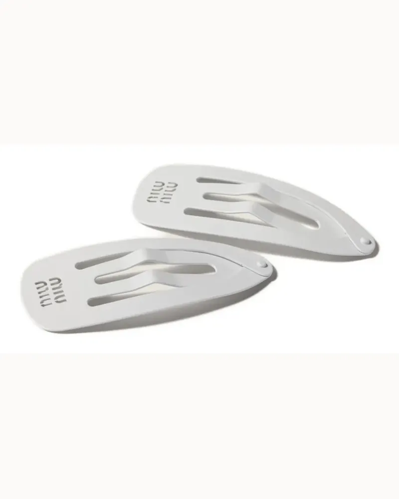 Miu Miu metal hair clips - Silber Silber