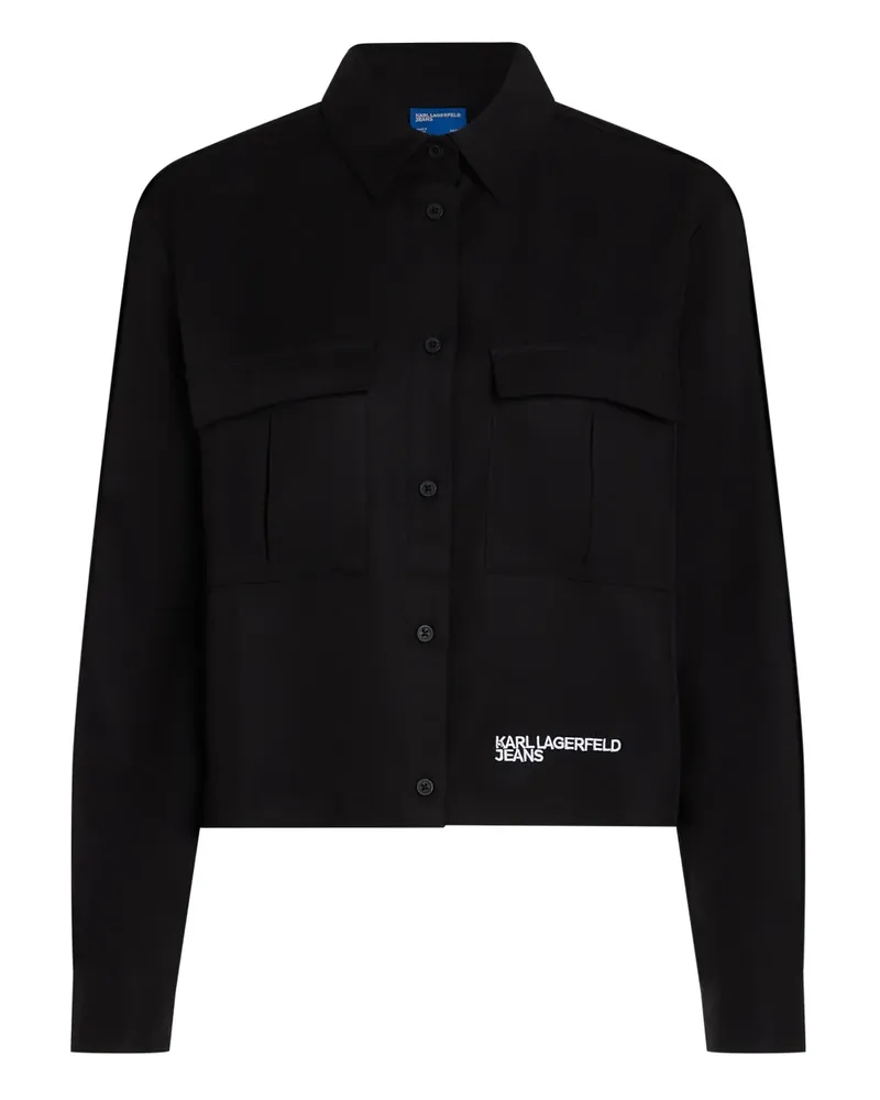 Karl Lagerfeld Utility Bluse - Schwarz Schwarz
