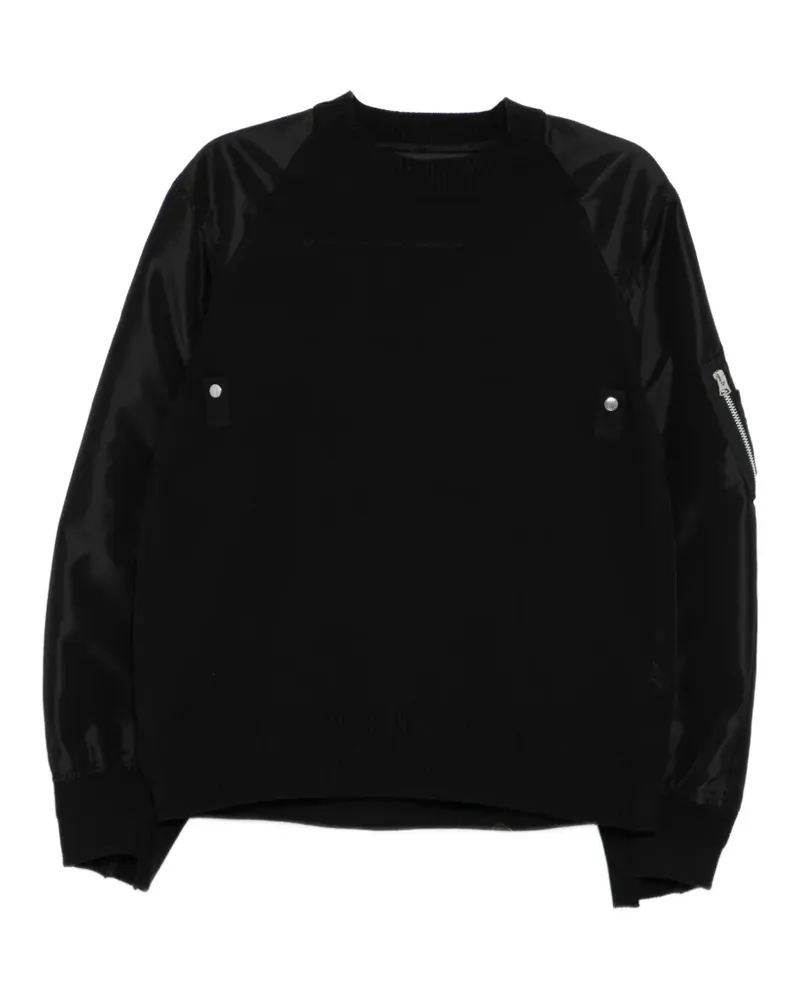 Sacai Sponge sweatshirt - Schwarz Schwarz