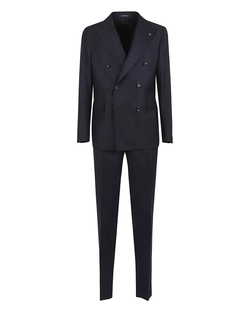 Tagliatore Doppelreihiger Anzug mit Nadelstreifen - Blau Blau