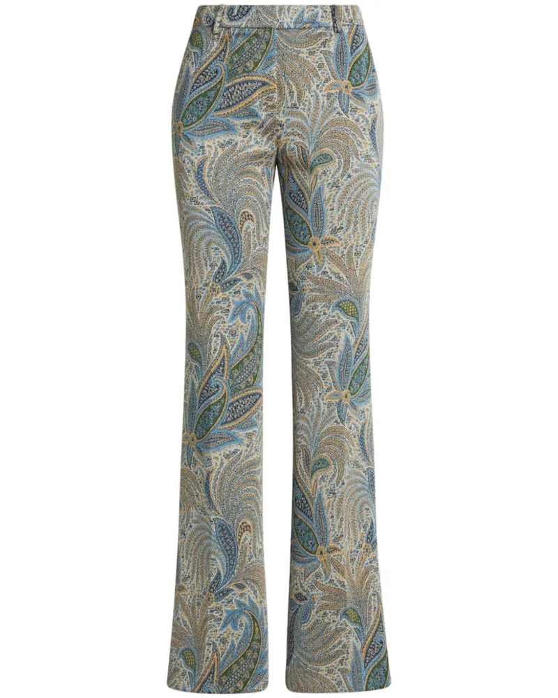 Etro Hose mit Paisley-Jacquard - Blau Blau