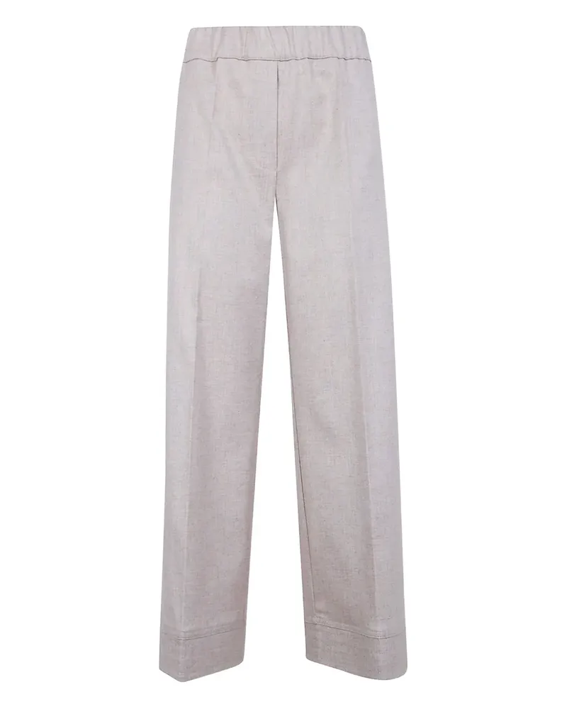 D.EXTERIOR Weite Hose mit Stretchbund - Nude Nude