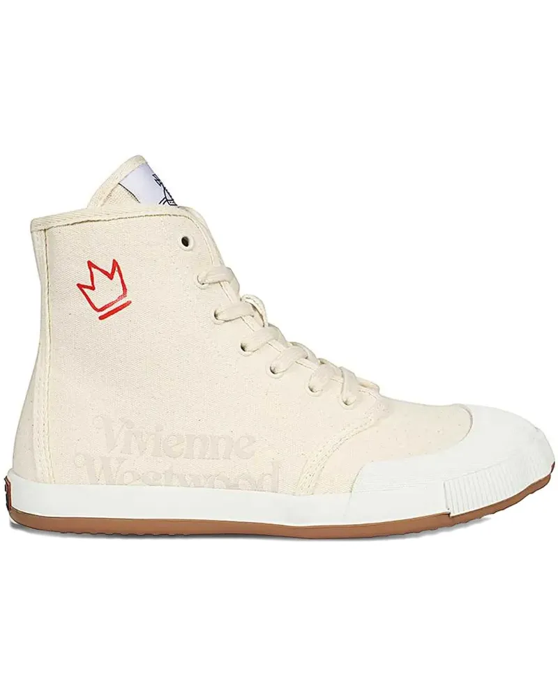 Vivienne Westwood High-Top-Sneakers mit Krone - Weiß Weiß