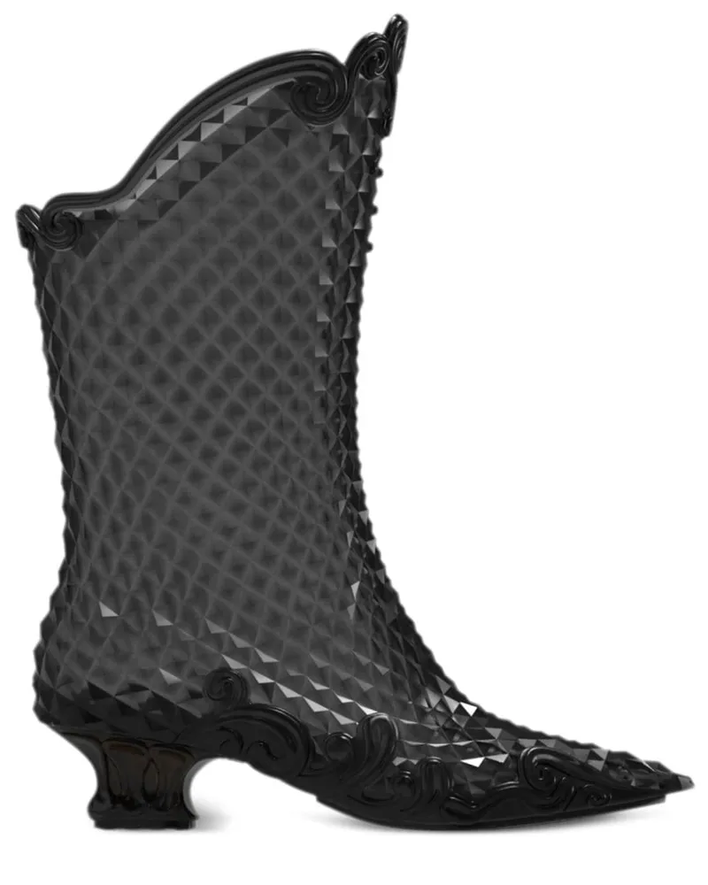 Y/PROJECT x Melissa spitze Stiefel - Schwarz Schwarz