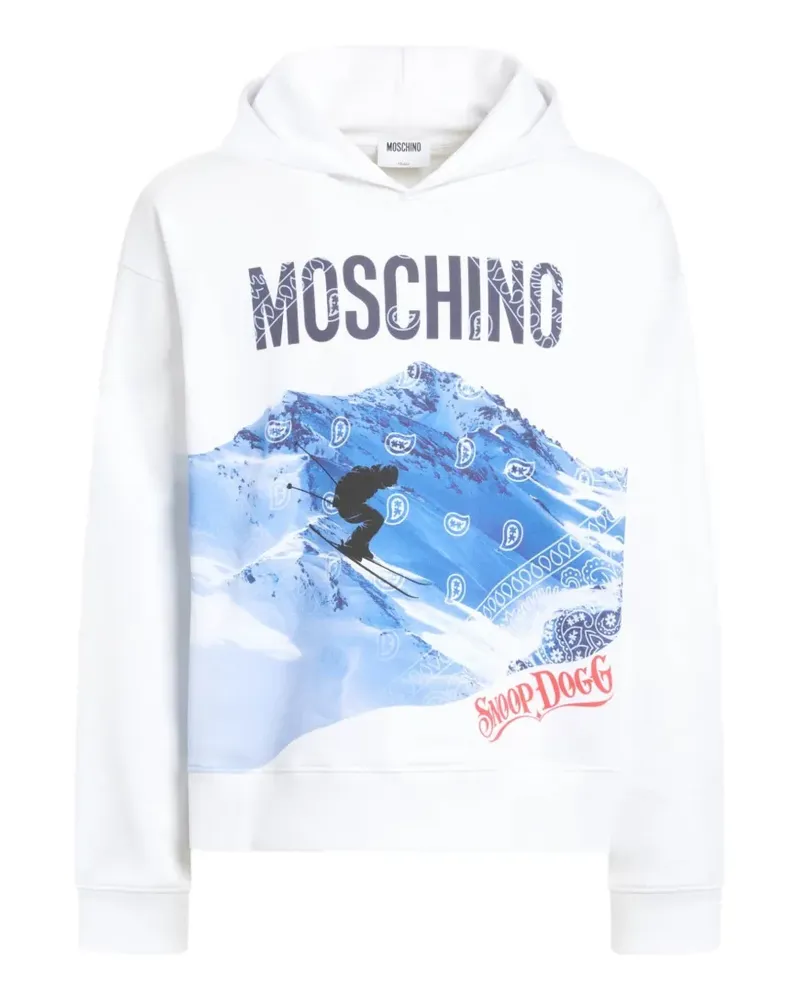Moschino x Snoop Dogg Hoodie mit grafischem Print - Weiß Weiß
