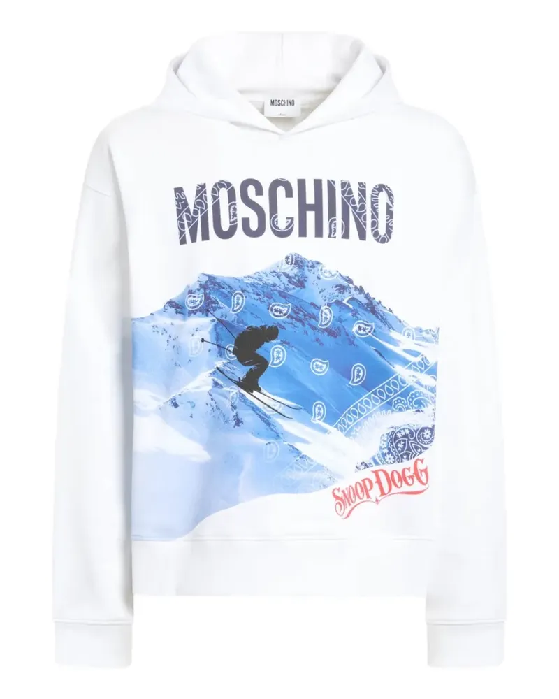 Moschino x Snoop Dogg Hoodie mit grafischem Print - Weiß Weiß
