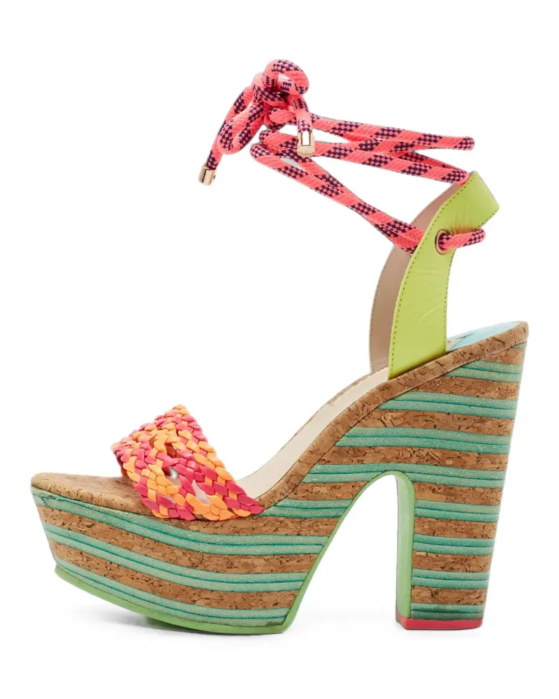 Sophia Webster Gewebte Jade Plateau-Sandalen - Rosa Rosa