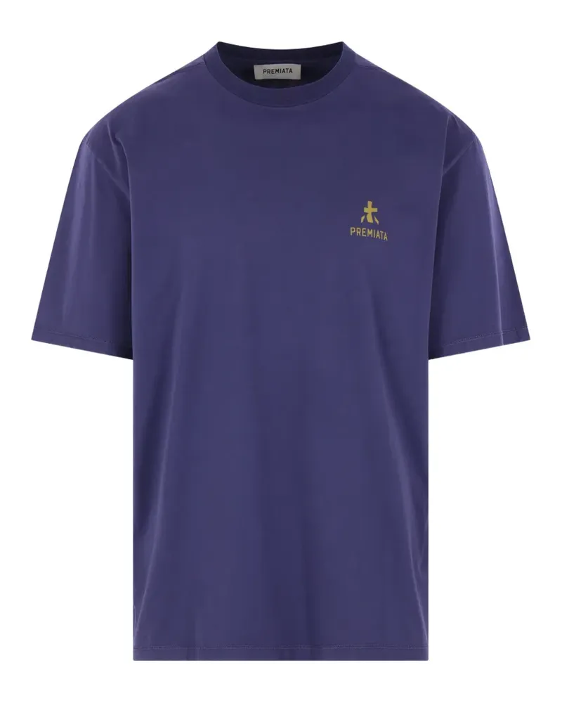 Premiata logo-print T-shirt - Blau Blau