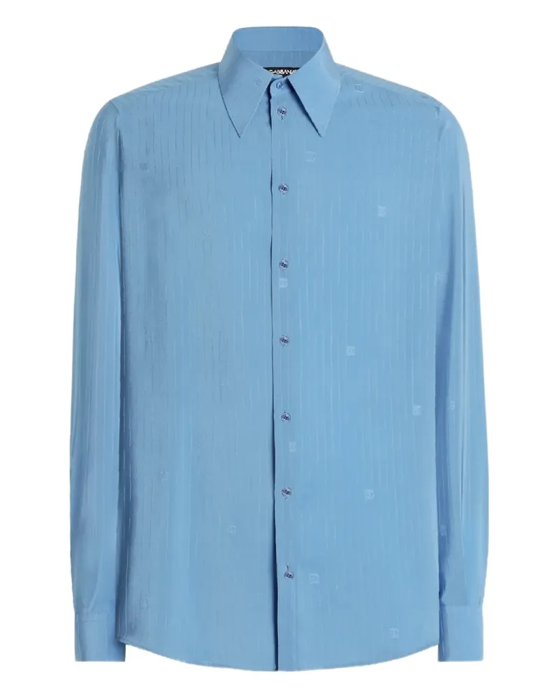 Dolce & Gabbana Gemustertes Hemd - Blau Blau