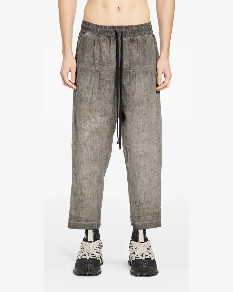 THOM KROM cropped linen trousers - Grau Grau