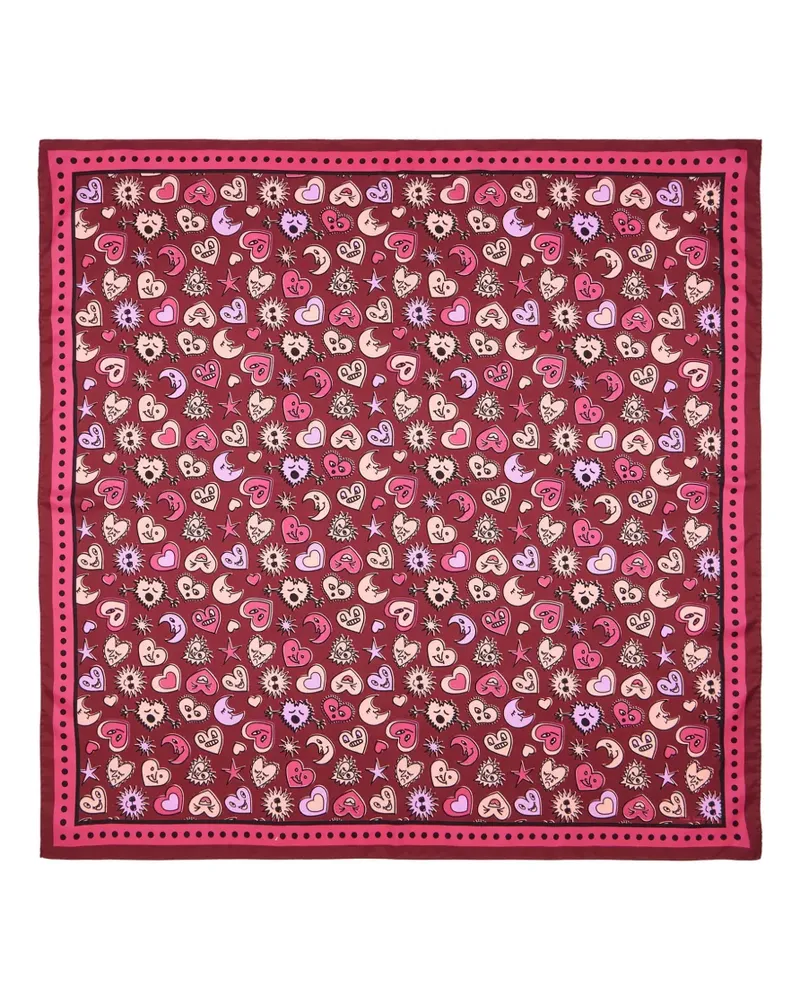 Paul Smith heart-print scarf - Rot Rot