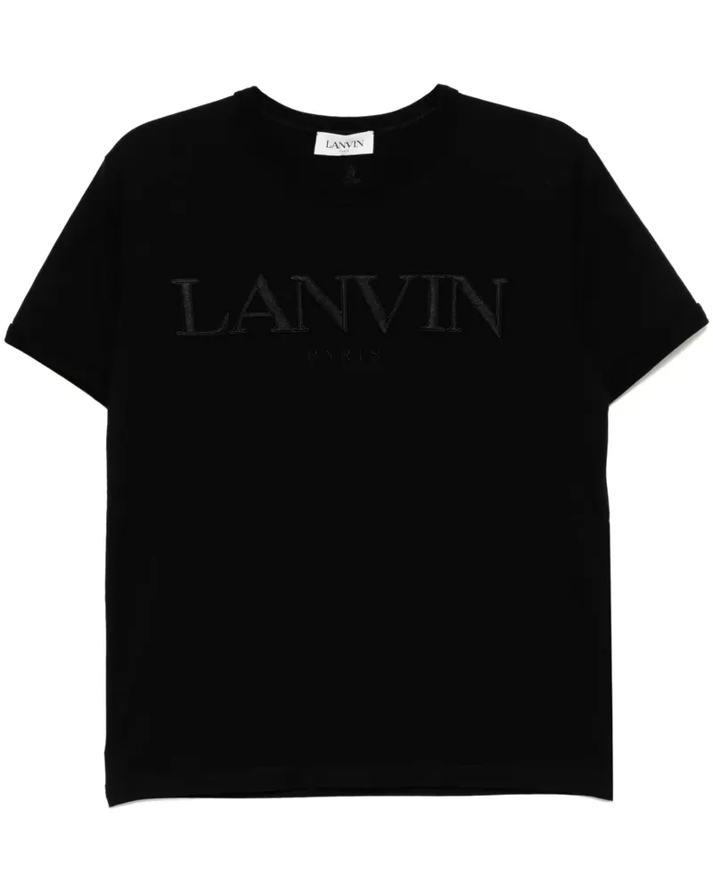 Lanvin T-Shirt mit Logo - Schwarz Schwarz
