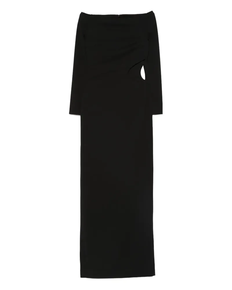 Solace London Schulterfreies Mircea Maxikleid mit Cut-Out - Schwarz Schwarz